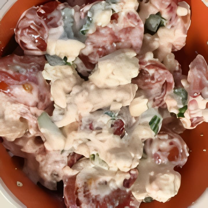 Tomato Salad with Brynza and Sour Cream
